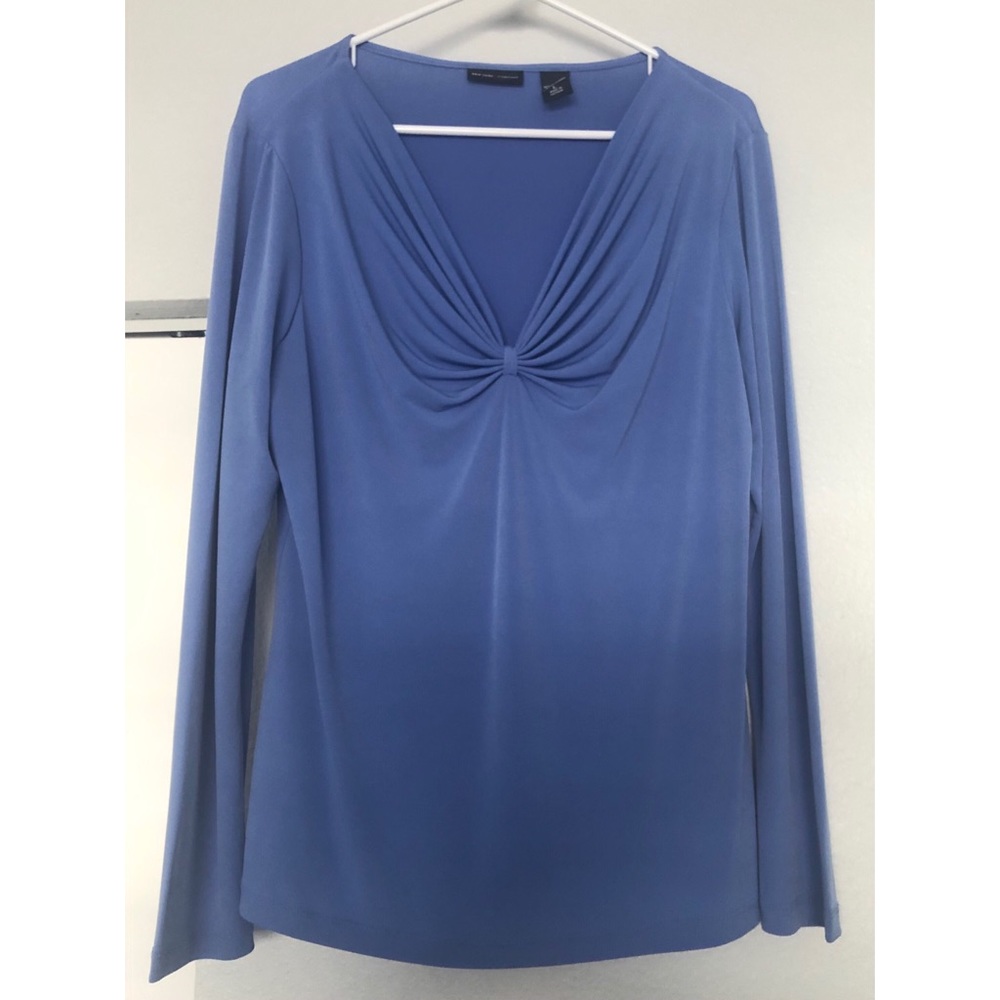 Light blue shirt with V-neck